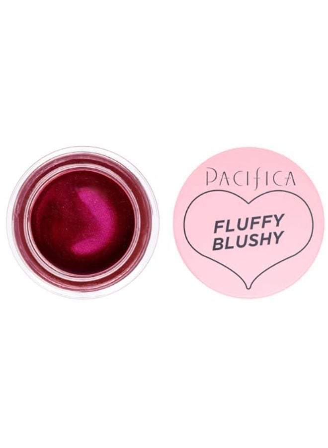 Pacifica Fluffy Blushy Cream Blush Pink Haze Soft Coral Pink Face Makeup Whipped Blendable Blush for Cheeks Dark Pink Hydrating Blusher wVegan Collagen Light Airy Texture Sheer Buildable Color - Image 4