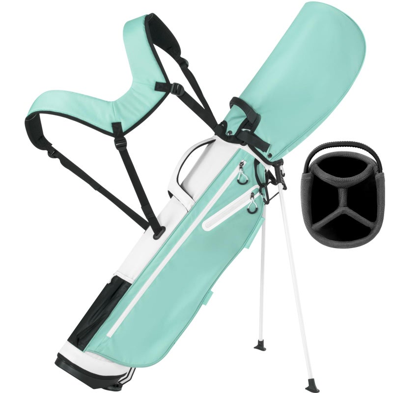 Full Choice Lightweight Golf Stand Bag with 4-Way Full-Length Dividers, Softed Dual Straps & Stand â€“ Ideal Golf Carry Bag for Women and Men, Great for Pitch n Putt Golf Clubs Bag, Mint - Image 1