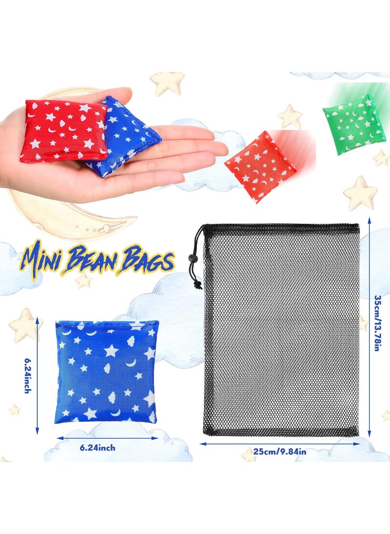 Macarrie Macarrie 40 Pcs Small Bean Bags for Kids Mini Cornhole Bags Star Moon Tossing Beanbags Colorful Tossing Game Set for Toddler Preschool Classroom School Supplies Carnival Outdoor Activities 24x24  - Image 3