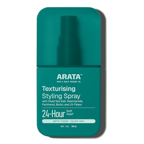 Arata Volumizing Sea Salt Hair Spray | Niacinamide & Biotin | Long-lasting Soft Hold | Matte Finish | Beachy Waves | Hair Texturizing Spray for Men & Women | Drying Alcohol-Free | Derma-Tested | 50 ML - Image 1