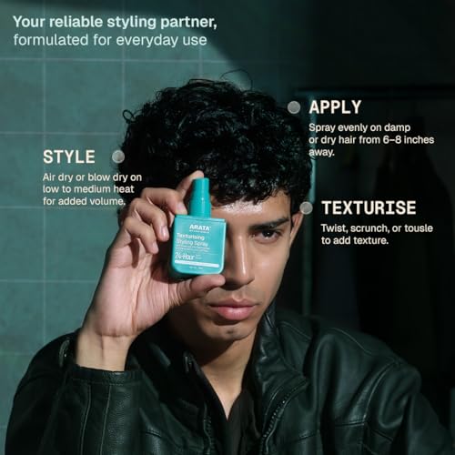 Arata Volumizing Sea Salt Hair Spray | Niacinamide & Biotin | Long-lasting Soft Hold | Matte Finish | Beachy Waves | Hair Texturizing Spray for Men & Women | Drying Alcohol-Free | Derma-Tested | 50 ML - Image 5