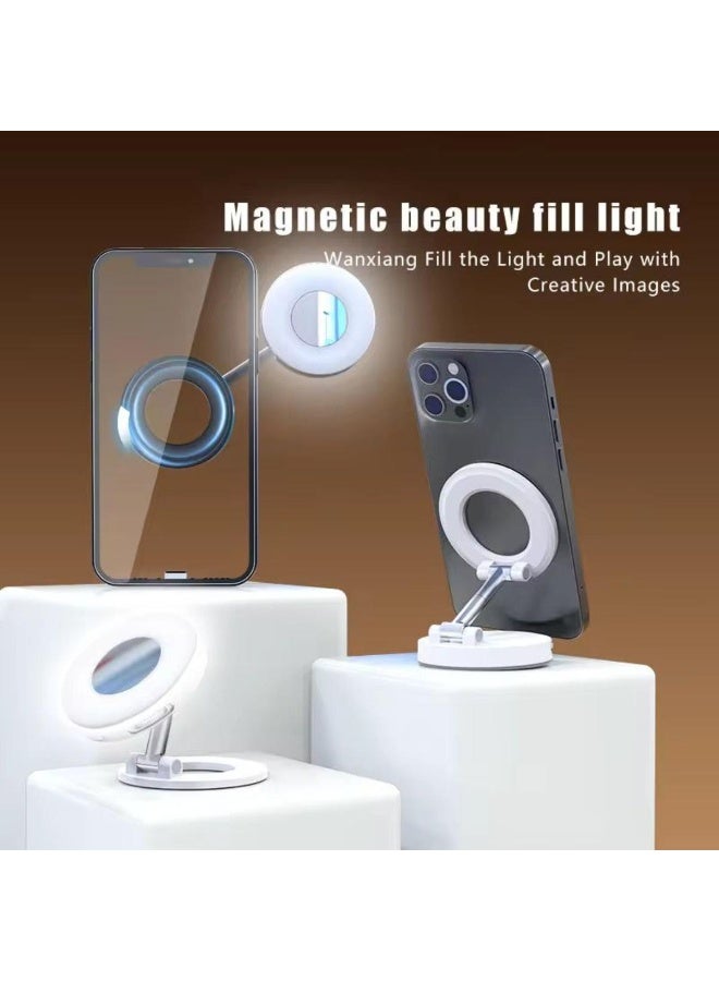 تراديو ضوء ملء الصور الشخصية المغناطيسي متعدد الزوايا K3 - ضوء حلقي تجميلي محمول قابل للتعديل - Image 2