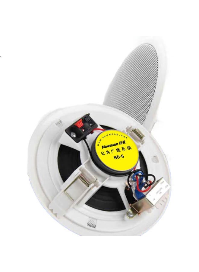 Newmine Nd-6 Constant Voltage Ceiling Speaker, Recessed Ceiling Audio System For Background Music, Embedded Public Address System For Shopping Malls And Stores, 6 Inches - Image 3