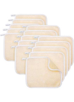 Tatuo 15 Packs Exfoliating Face Body Wash Cloths Towel Two Side Soft Weave Bath Cloth Exfoliating Scrubbing Massage Bath Cloth for Women and Man (White Edge)  - Image 1