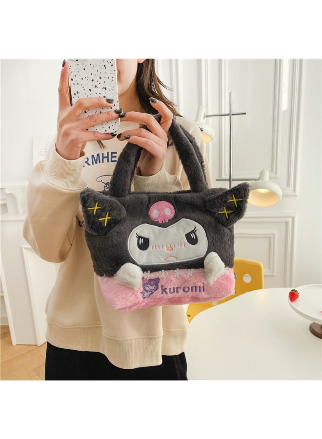 Sanrio Kulomi Plush tote Bag Cartoon Crossbody for Girls - Image 3
