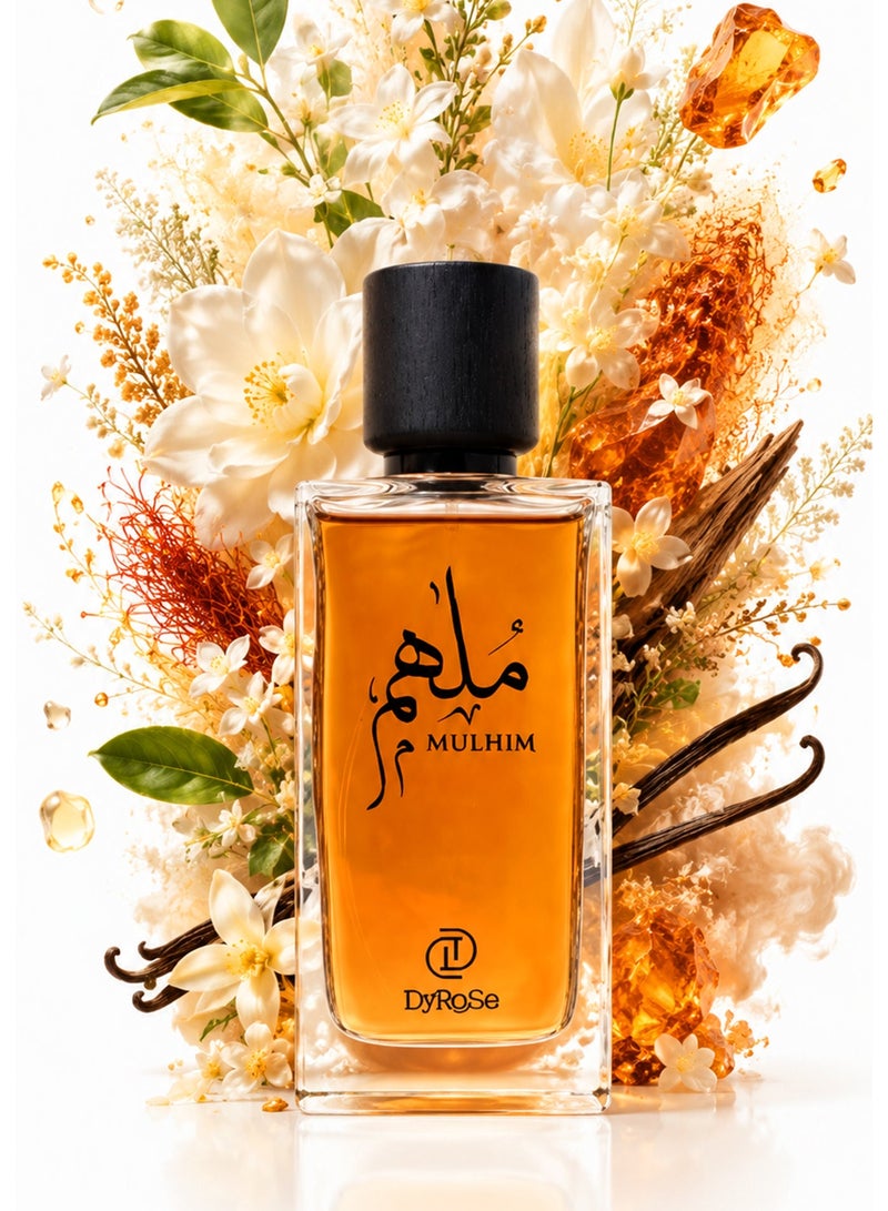 Dyrose Mulhim Eau De Perfume 100ml | Luxury Men's Musky Floral Perfume with Vanilla & Amber | Long Lasting Signature Fragrance - Image 1