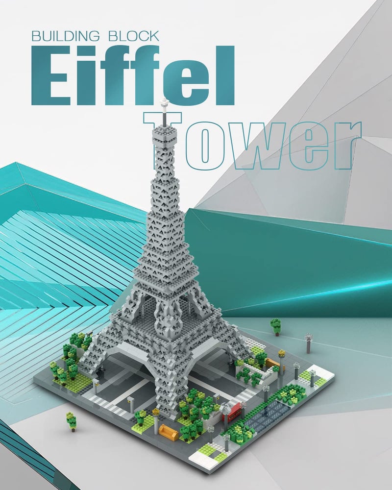dOvOb Architecture Eiffel Tower Micro Blocks Set, 3369 Pieces Mini Bricks 3D Puzzle Toy, Gift for Adults and Kids - Image 4