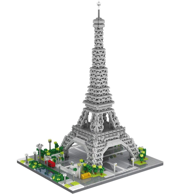 dOvOb Architecture Eiffel Tower Micro Blocks Set, 3369 Pieces Mini Bricks 3D Puzzle Toy, Gift for Adults and Kids - Image 1
