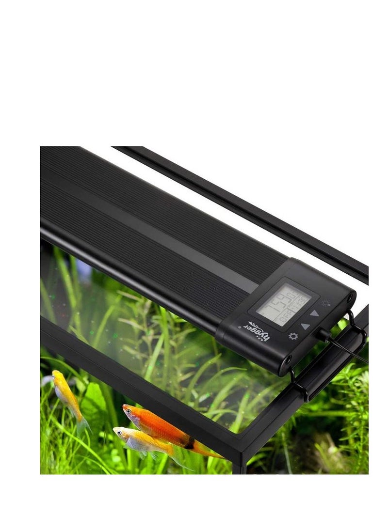 Hygger Aquarium Programmable LED Light, Full Spectrum Plant Fish Tank Light Extendable Brackets with LCD Setting Display, IP68 Waterproof, 7 Colors, 4 Modes for Advanced Players 72W (120-130 cm)  - Image 1