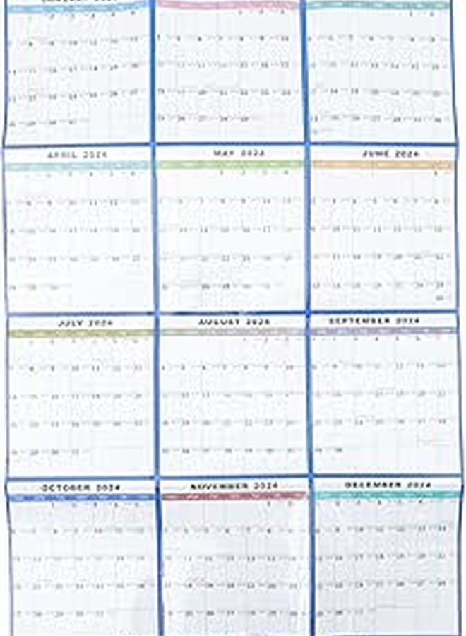 Large Double Sided Dry Erase Wall Calendar 2024 Laminated Monthly Planner For Office Home - Image 1