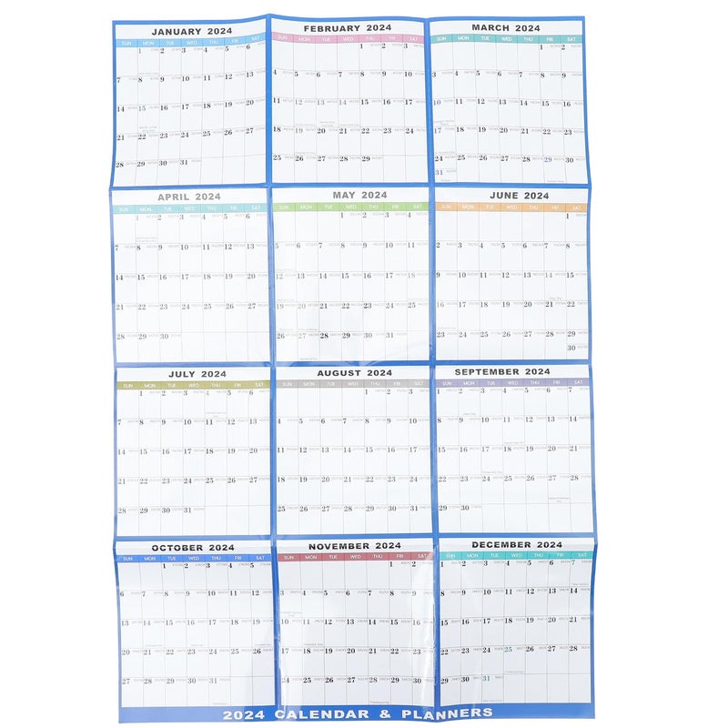 Large Double Sided Dry Erase Wall Calendar 2024 Laminated Monthly Planner For Office Home - Image 2