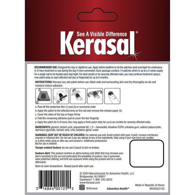 Kerasal MultiPurpose Nail Repair Patches  14 Count Twin Pack Repair for Damaged Nails 8Hour Treatment Restores Healthy Appearance - Image 2