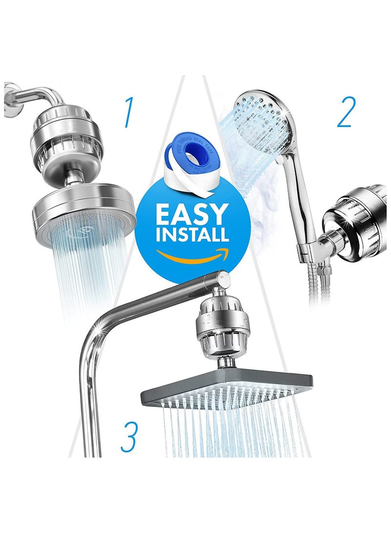 Captaintech 20 level filtration bath water purifier (including 2 filter elements) skin beauty and chlorine removal filter bath water purifier softener - Image 5