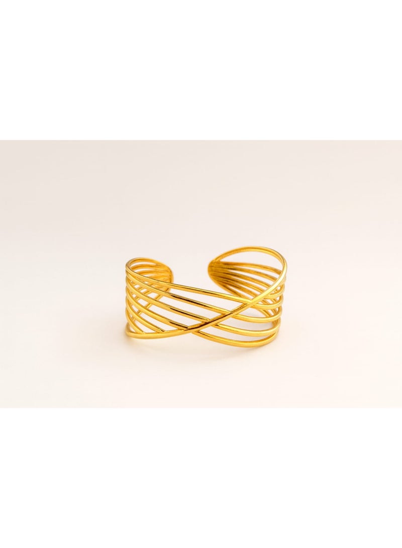 FLUFFY Elegant Multi-Strand Gold Bracelet - Image 3