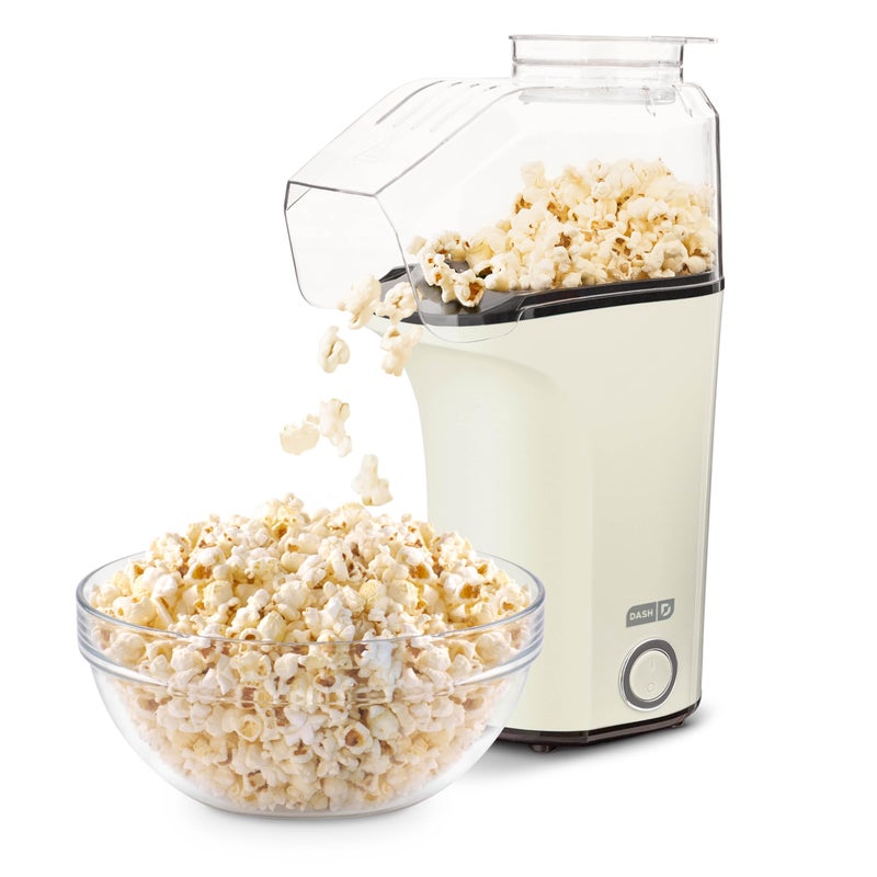 DASH Hot Air Popcorn Popper Maker with Measuring Cup to Portion Popping Corn Kernels + Melt Butter, 16 Cups - White - Image 1
