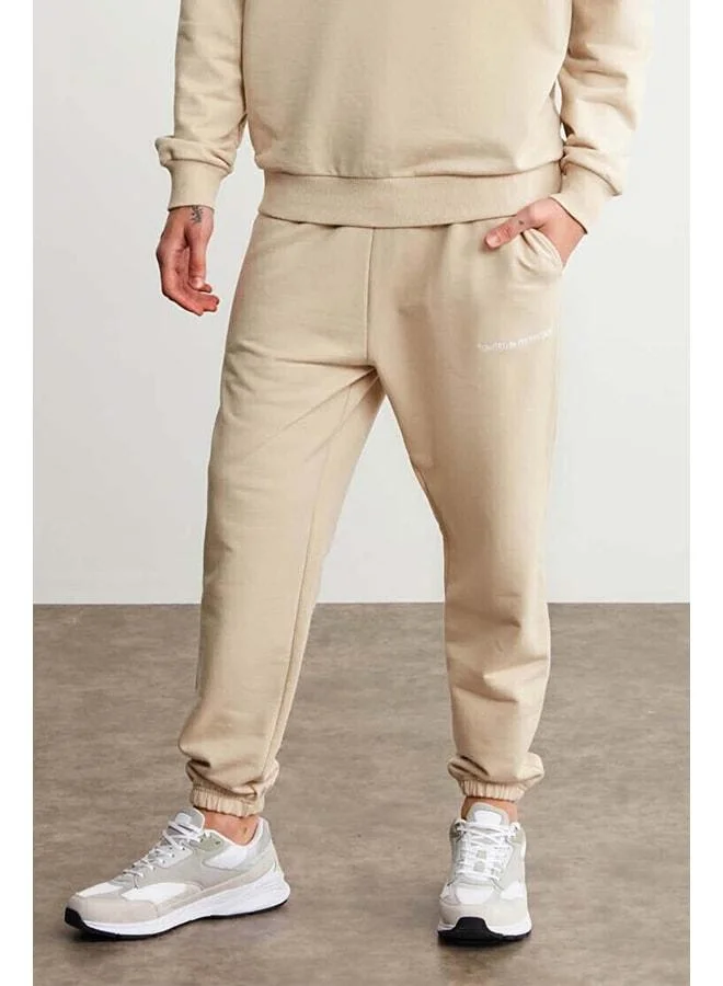 GRIMELANGE Darrıt Men's Comfort Beige Jogger Pants.