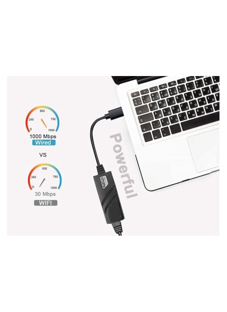 Generic USB C 3.0 to Ethernet RJ45 Gigabit LAN Adapter 10/100/1000Mbps  - Image 5