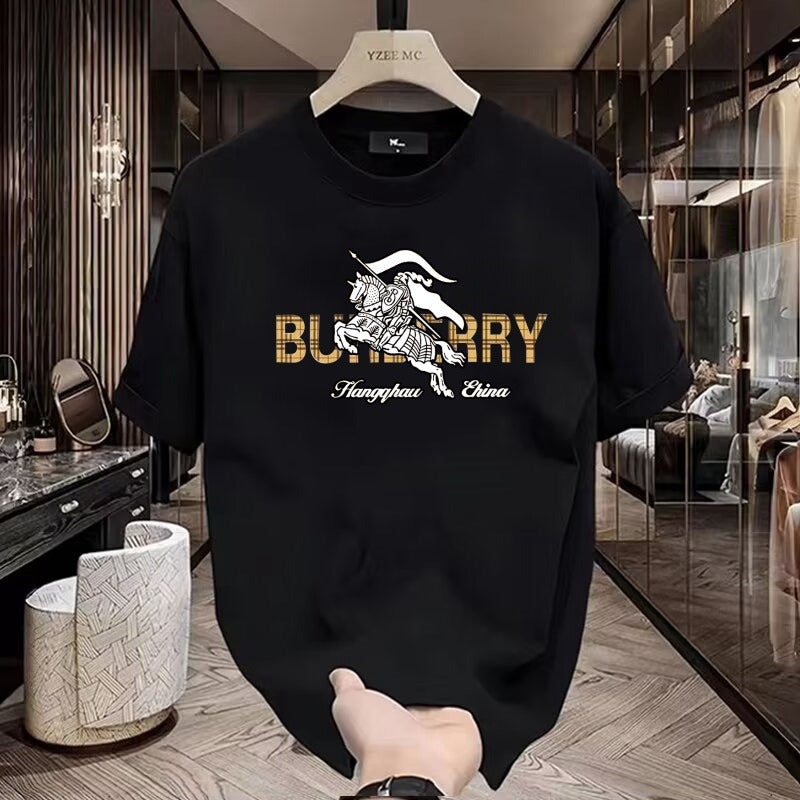 Trendy Slim Fit T-Shirt Fashion Print Black  - Image 1