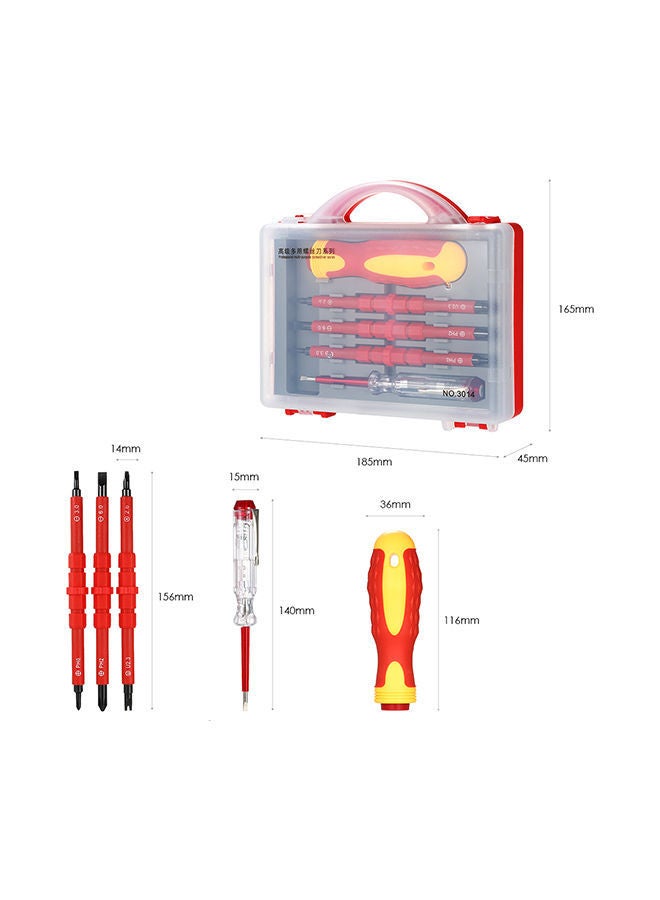 NIBEMINENT 5-Piece 500V Insulated Screwdrivers Set Red/Yelow 18.50X4.50X16.50centimeter  - Image 5