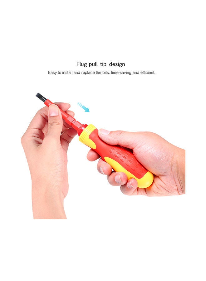 NIBEMINENT 5-Piece 500V Insulated Screwdrivers Set Red/Yelow 18.50X4.50X16.50centimeter  - Image 2