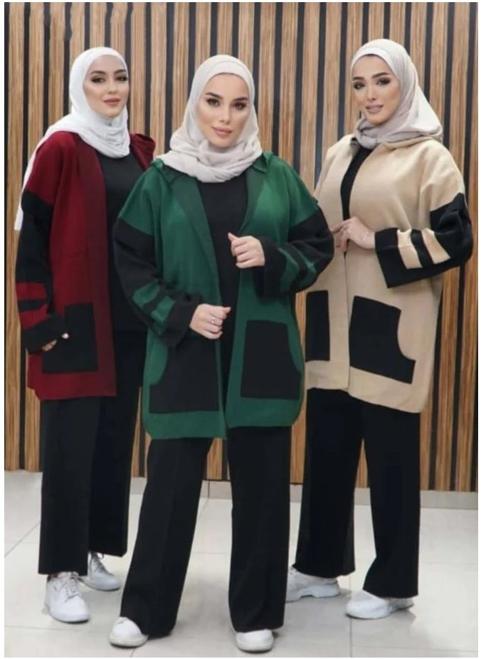 FAMILY cotton Three-piece knitted pajama 