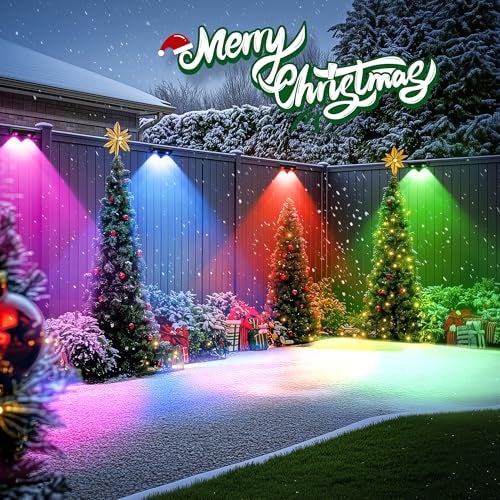 SOLPEX Solar Fence Lights Outdoor, 9 Fixed Colors ＆ Color Changing Fence Solar Lights Outdoor Waterproof IP65, LED Deck Lighting for Halloween Backyard Wall Step Patio Railing Pool Porch (8 Pack) - Image 2