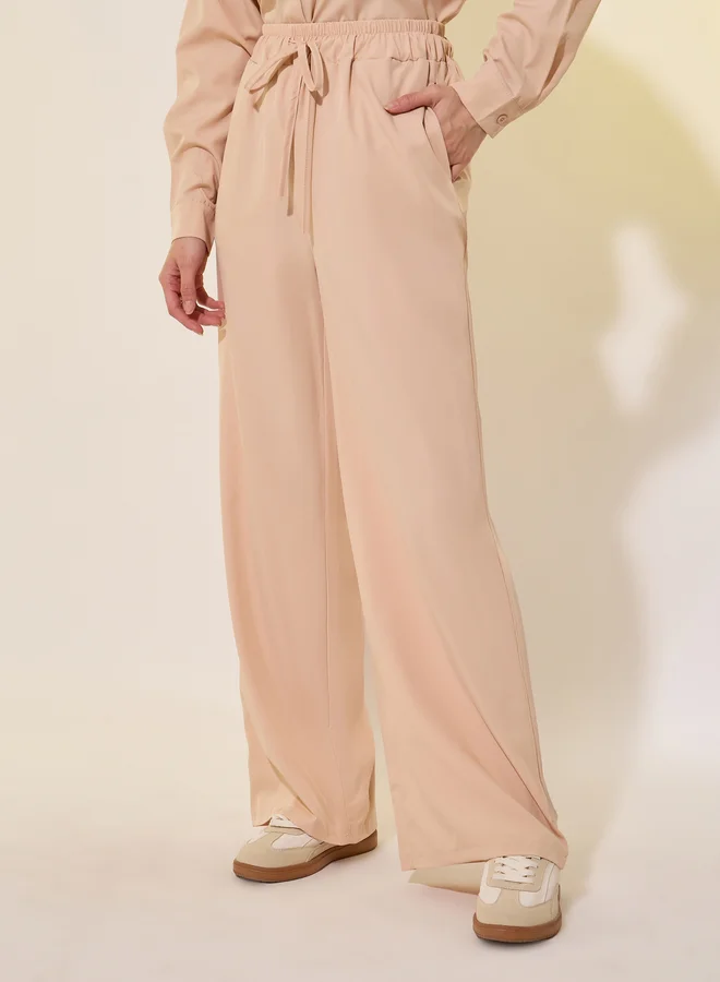 Take Two Take Two Solid Long Sleeve Shirt and Pants Co-Ords