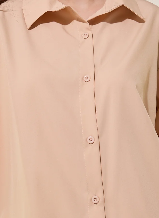 Take Two Take Two Solid Long Sleeve Shirt and Pants Co-Ords