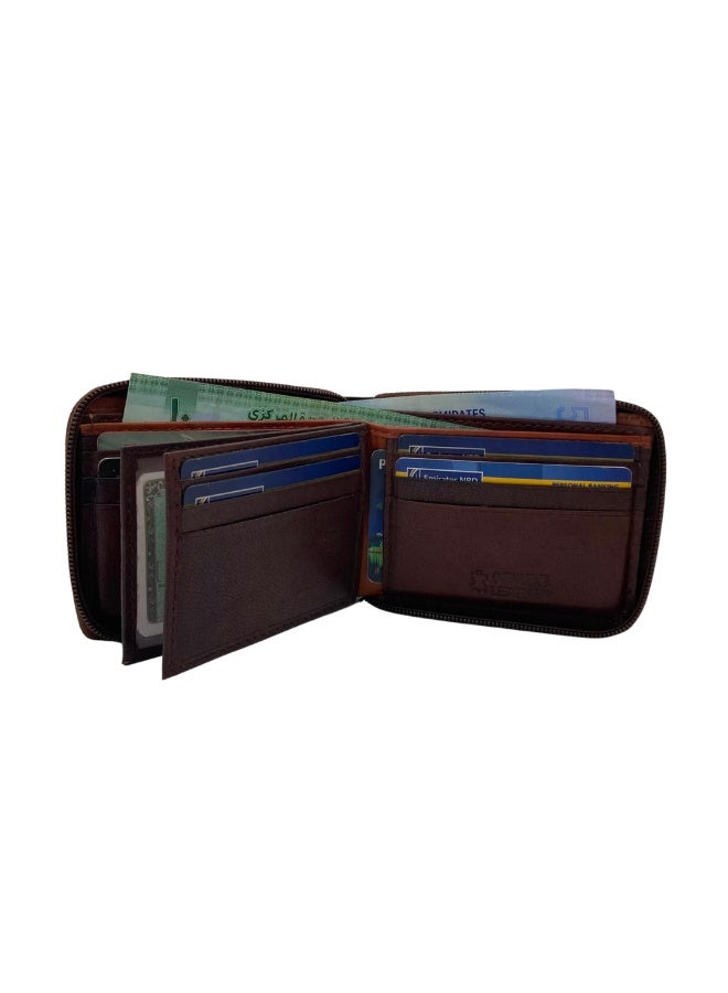 LAVERI LEATHER Full Zip leather men's Wallet - Image 5