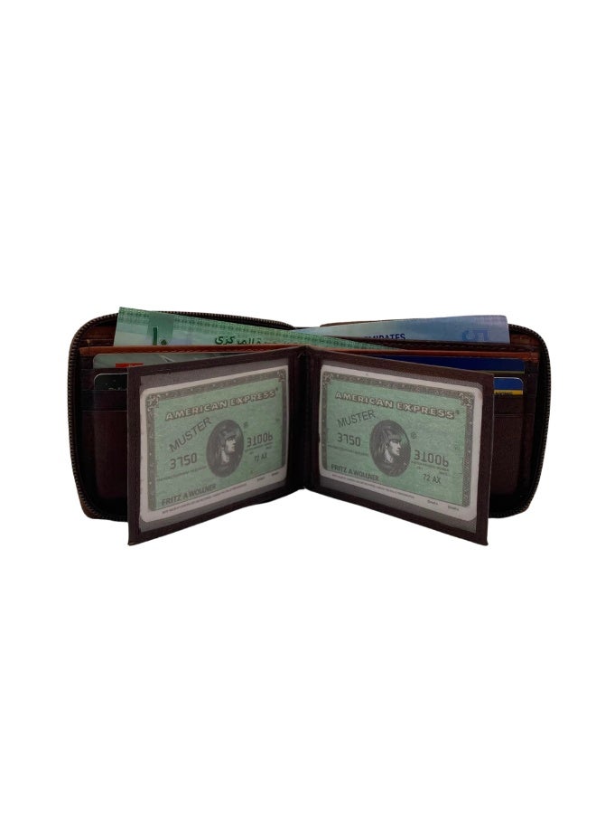 LAVERI LEATHER Full Zip leather men's Wallet - Image 4