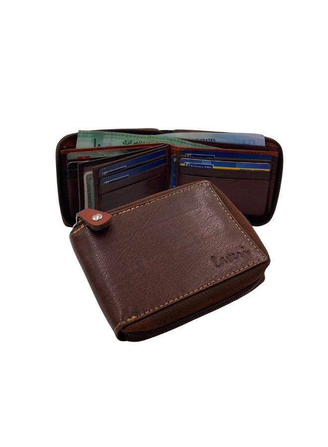 LAVERI LEATHER Full Zip leather men's Wallet - Image 1