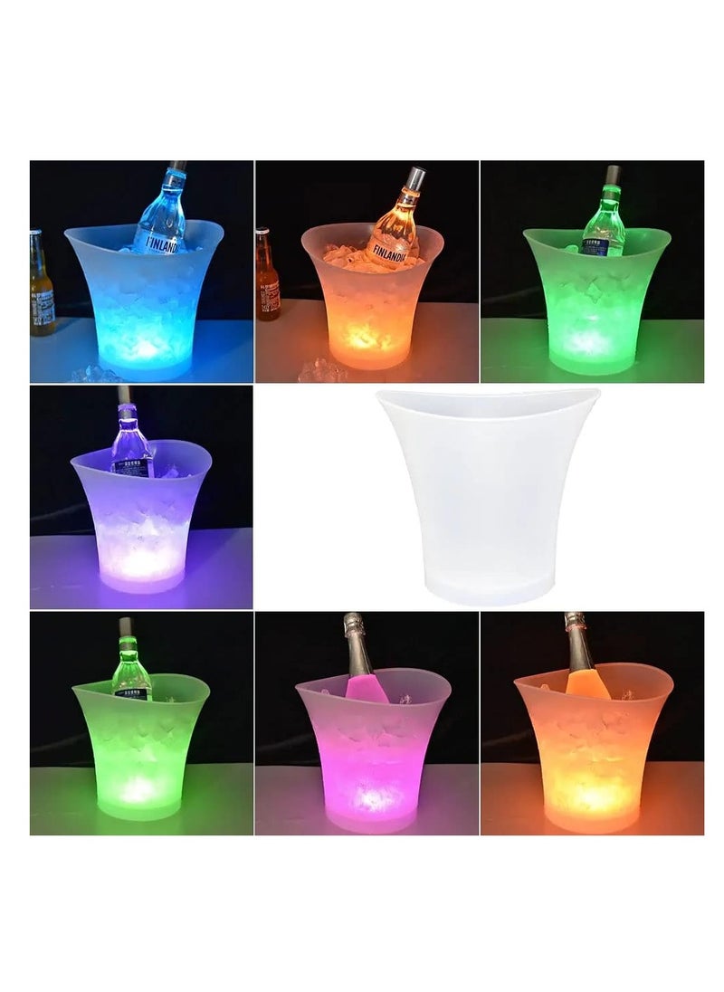 Lucky Power - Portable Colorful Gradient Ice Bucket with Bluetooth Speaker and LED Lighting for Parties 5 Liter - Image 1