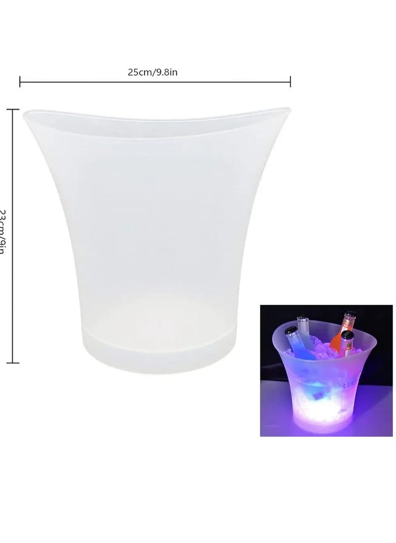 Lucky Power - Portable Colorful Gradient Ice Bucket with Bluetooth Speaker and LED Lighting for Parties 5 Liter - Image 1