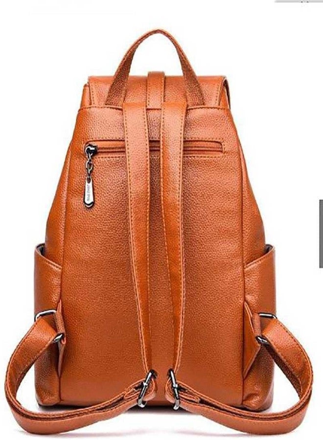JAISOM Women's Mini Backpack, Small Shoulder Bag, Water Resistant Anti-theft Backpack for College Girls. (Tan) - Image 2