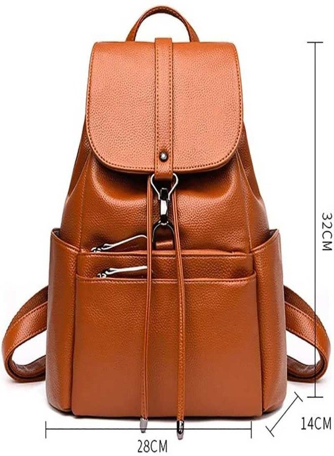 JAISOM Women's Mini Backpack, Small Shoulder Bag, Water Resistant Anti-theft Backpack for College Girls. (Tan) - Image 5