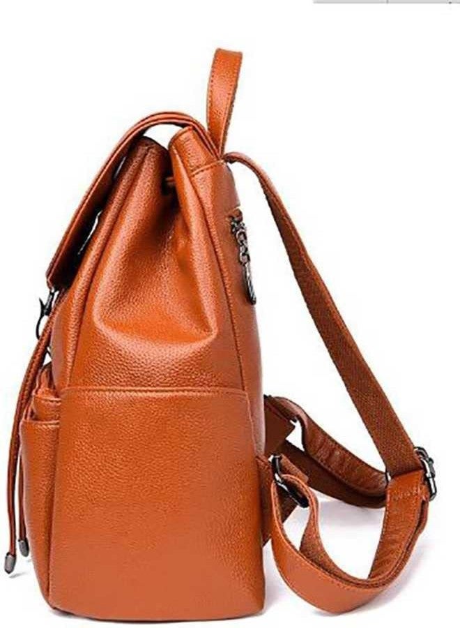 JAISOM Women's Mini Backpack, Small Shoulder Bag, Water Resistant Anti-theft Backpack for College Girls. (Tan) - Image 4