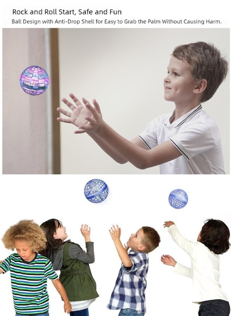 Flying Ball Toy, 360°Rotating Hand Controlled Magic LED Lights Controller,Mini Drone Boomerang Fly Spinners for Kids Adults Outdoor  - Image 4