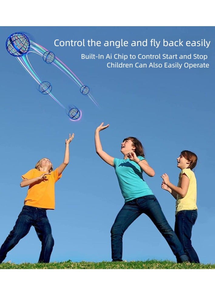 Flying Ball Toy, 360°Rotating Hand Controlled Magic LED Lights Controller,Mini Drone Boomerang Fly Spinners for Kids Adults Outdoor  - Image 5
