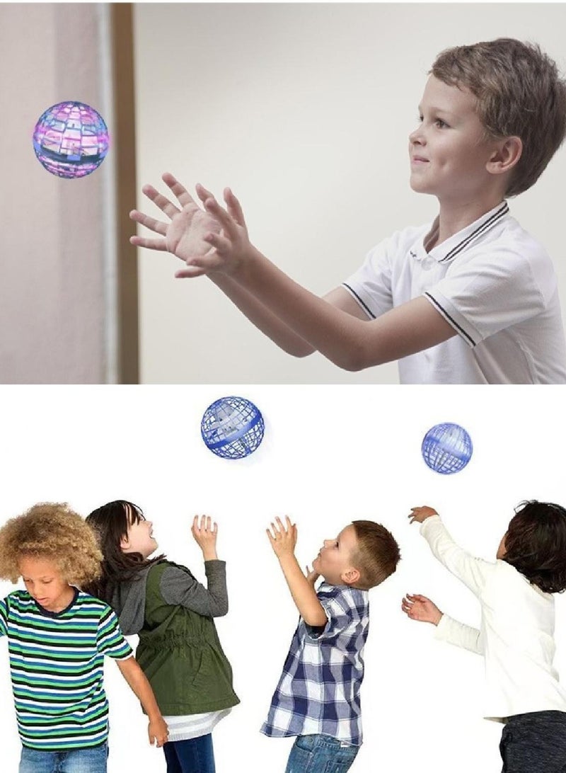 Flying Ball Toy, 360°Rotating Hand Controlled Magic LED Lights Controller,Mini Drone Boomerang Fly Spinners for Kids Adults Outdoor  - Image 1
