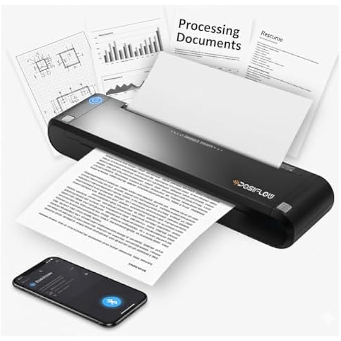 طابعة ميني بحجم A4 احترافية للطباعة الدائمة وطويلة الأمد|متوافقة مع الهواتف المحمولة وويندوز|طباعة مستندات مهمة للمنزل والمكتب والهواء الطلق - Image 1