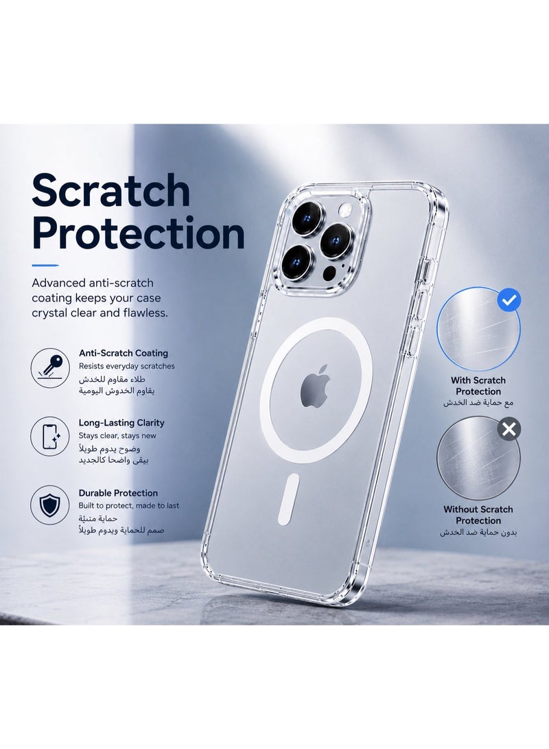 MagSafe Clear Case for iPhone 13 Pro Max, Strong Magnetic Ring, Crystal Clear, Shockproof - Image 2