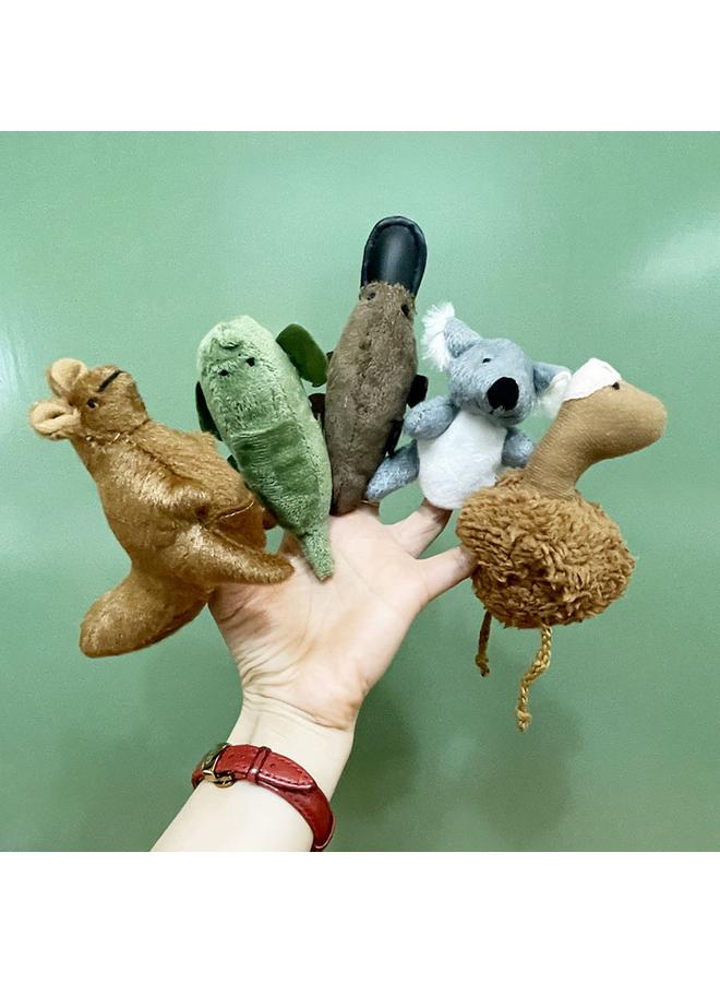 Bluejw 2025 New Cartoon Animal Plush Toy Finger Doll Baby Soothing Finger Doll Panda Rabbit - Image 1