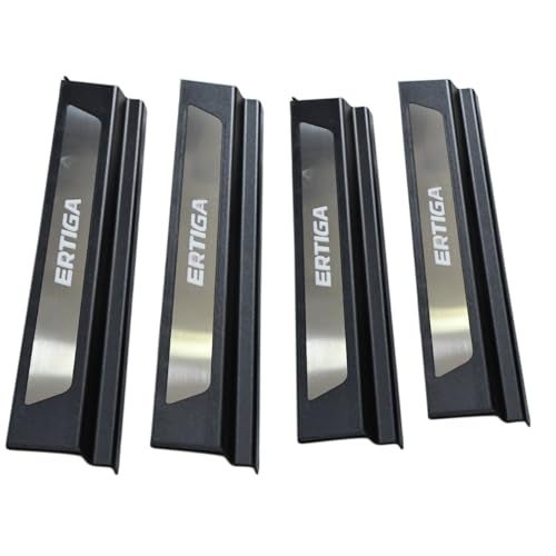 KMH (4 Pcs) Blue LED Light Door Entry Sill Plate Guard Protector Compatible with Maruti Suzuki Ertiga 2019-2023, Strong Build Anti-Scratch Foot Step Door Plate Guard Protection Accessories (Set of 4) - Image 3