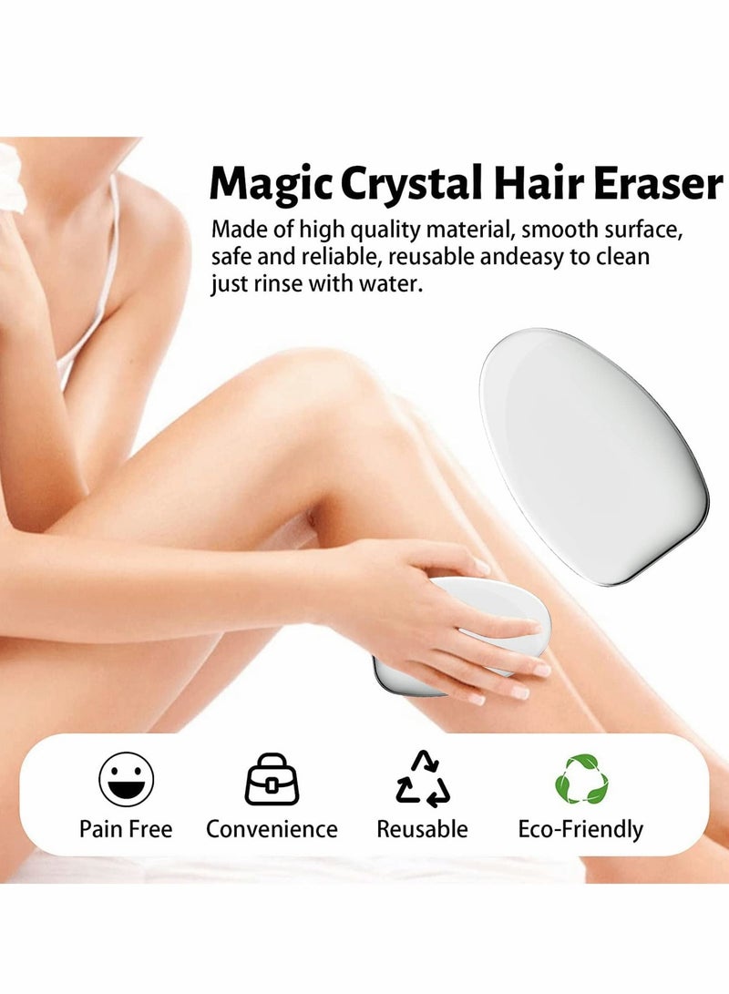 Excefore Crystal Hair Eraser, Magic Crystal Hair Remover, Painless Hair Removal Stone & Skin Exfoliator Tool for Men Women - Image 2