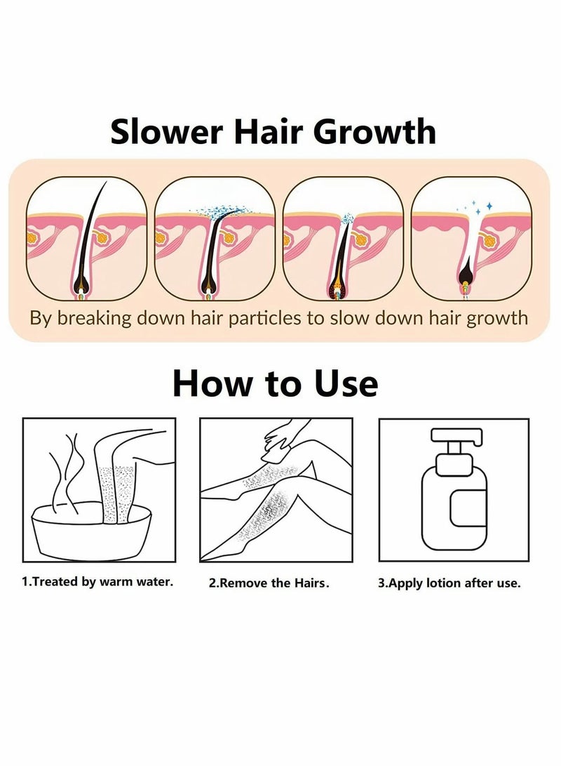 Excefore Crystal Hair Eraser, Magic Crystal Hair Remover, Painless Hair Removal Stone & Skin Exfoliator Tool for Men Women - Image 5