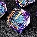 Role dice Liquid Core DND Dice Set 7pcs Sharp Edge Dice for Role Playing Dungeons and Dragons Ttrpg with Gift Box Handmade Resin DD Dice RPG Role Playing Games Dice SetPurpleBlue Quicksand - Image 4