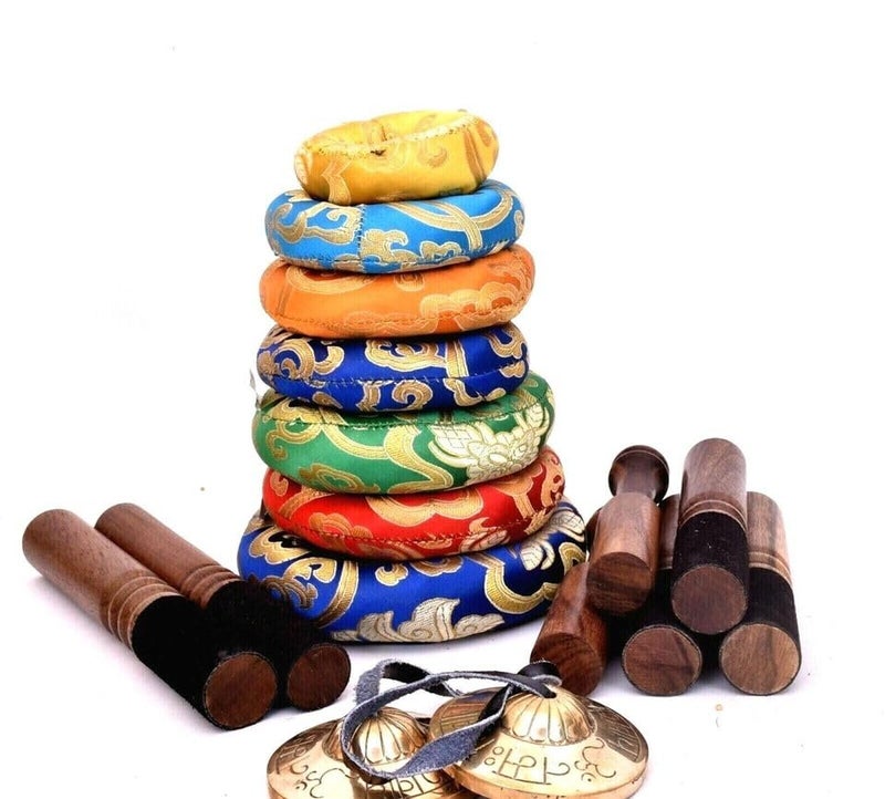 FASHERATI وعاء الغناء - أوعية الغناء التبتية للشفاء - أوعية الشاكرات - مطرقة (مجموعة من 7) - Image 3