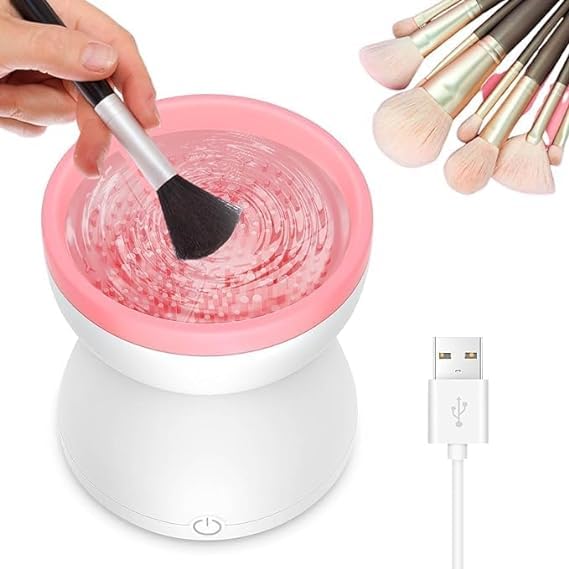 BARASH See Ever Makeup Brush Cleaner Machine Electric Make up Brushes Cleaner Cleanser Tool for All Size Beauty Foundation Concealer Contour Eyeshadow Brush Silicone Makeup Cleaning Machine Solution - Image 1