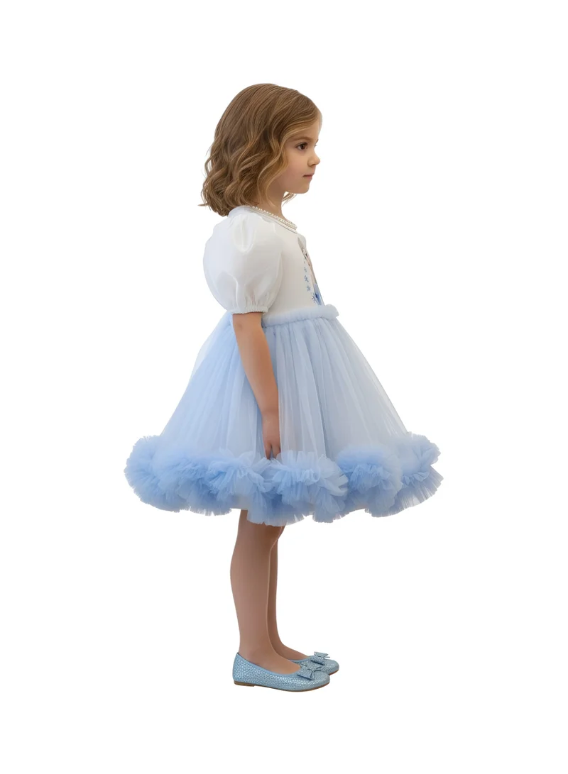 بيداني فستان ثلج أزرق لإلسا وآنا