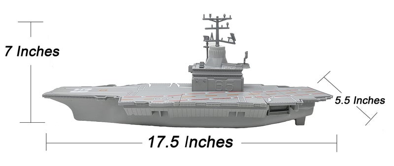 Toy Essentials Toy Aircraft Carrier Submarine and Battleship Destroyer Combo with 8 Mini Fighter Jets - Image 3